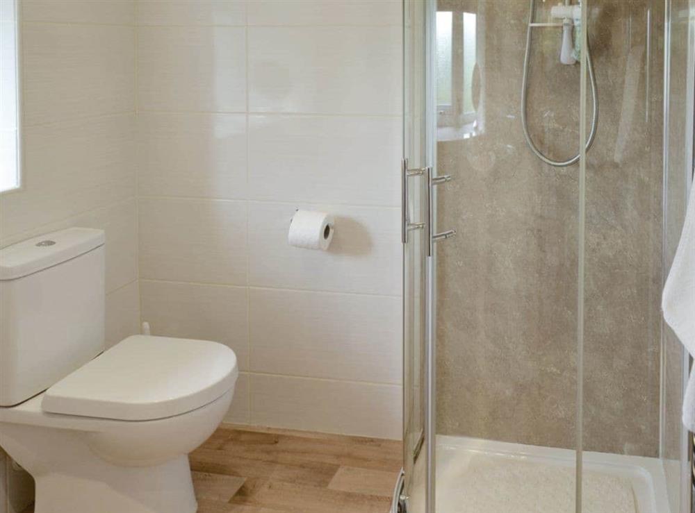 Spacious shower room with heated towel rail at Cart Cottage, 