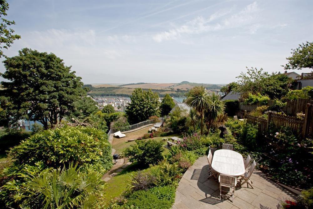 Lovely views over the pretty shared garden and across the town at 1 Albany House in Allenhayes Road, Salcombe