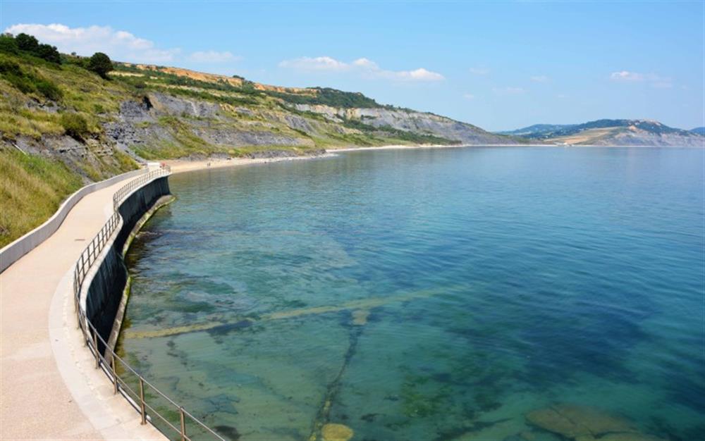 Walk towards East Cliff beach and Charmouth at 1 Channel View in Lyme Regis