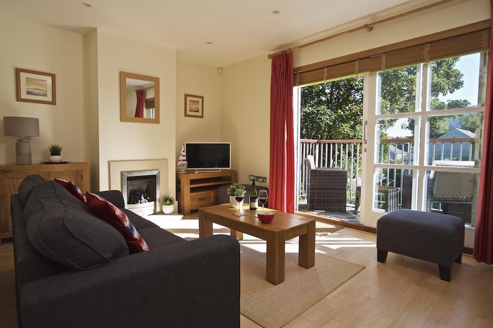 Lounge on first floor with doors to balcony (photo 2) at 1 Combehaven in , Salcombe