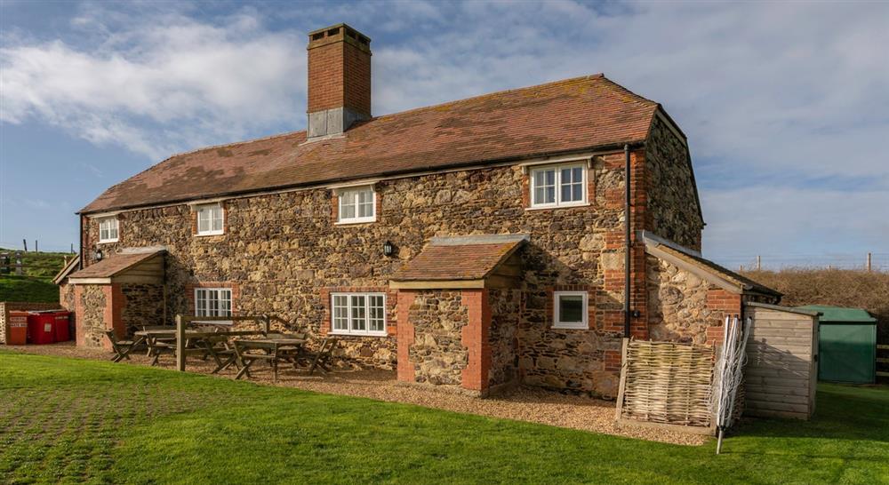 The exterior of 1 and 2 Compton Farm Cottages, Newport, Isle of Wight
