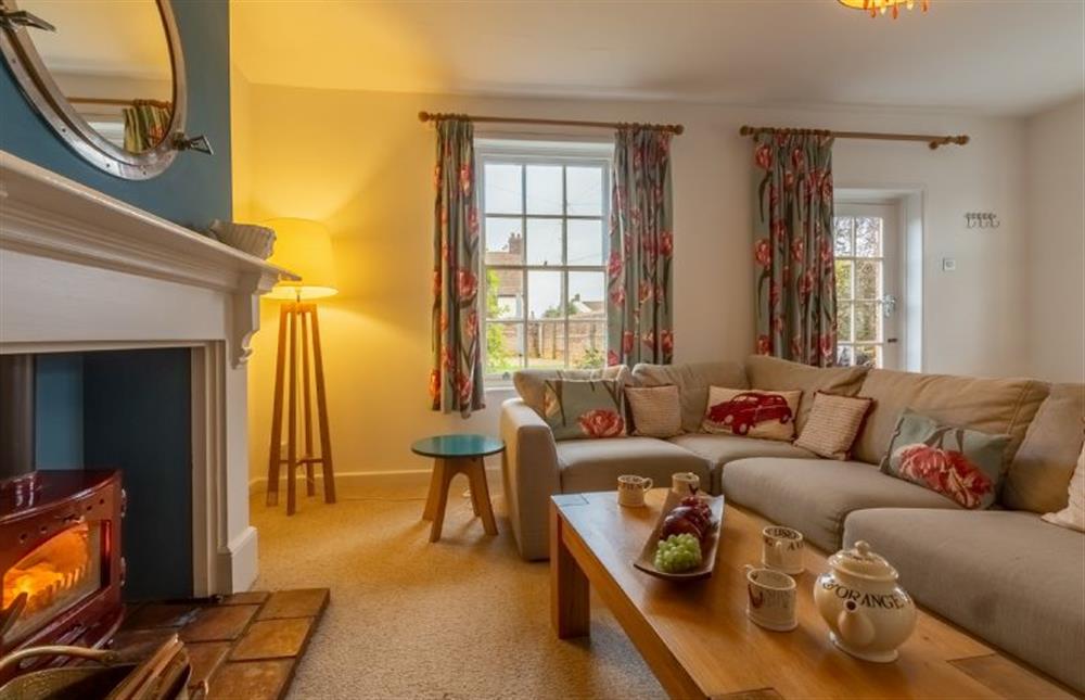 Ground floor: Light the wood burning stove and enjoy a drink! at 1 Dix Cottages, Thornham near Hunstanton