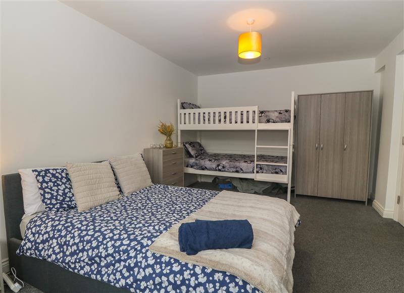 This is the bedroom at 1 Dulas Apartments, Llanddulas