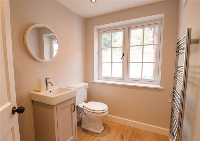 This is the bathroom at 1 Golf Links Cottages, Delamere near Norley