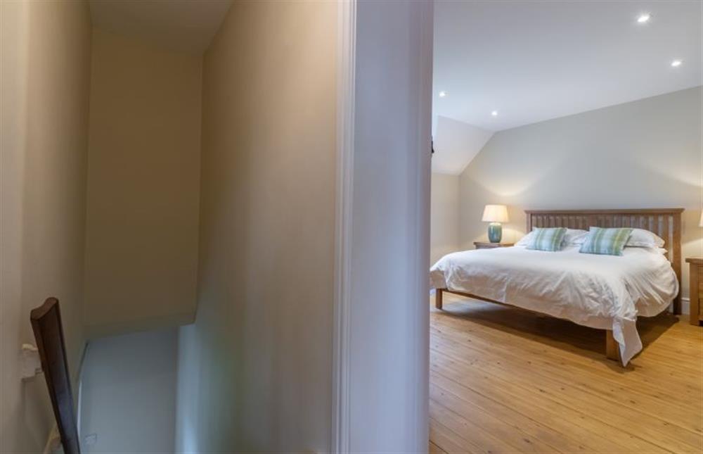 First floor: From stairs in to master bedroom at 1 Hall Lane Cottages, Thornham  near Hunstanton