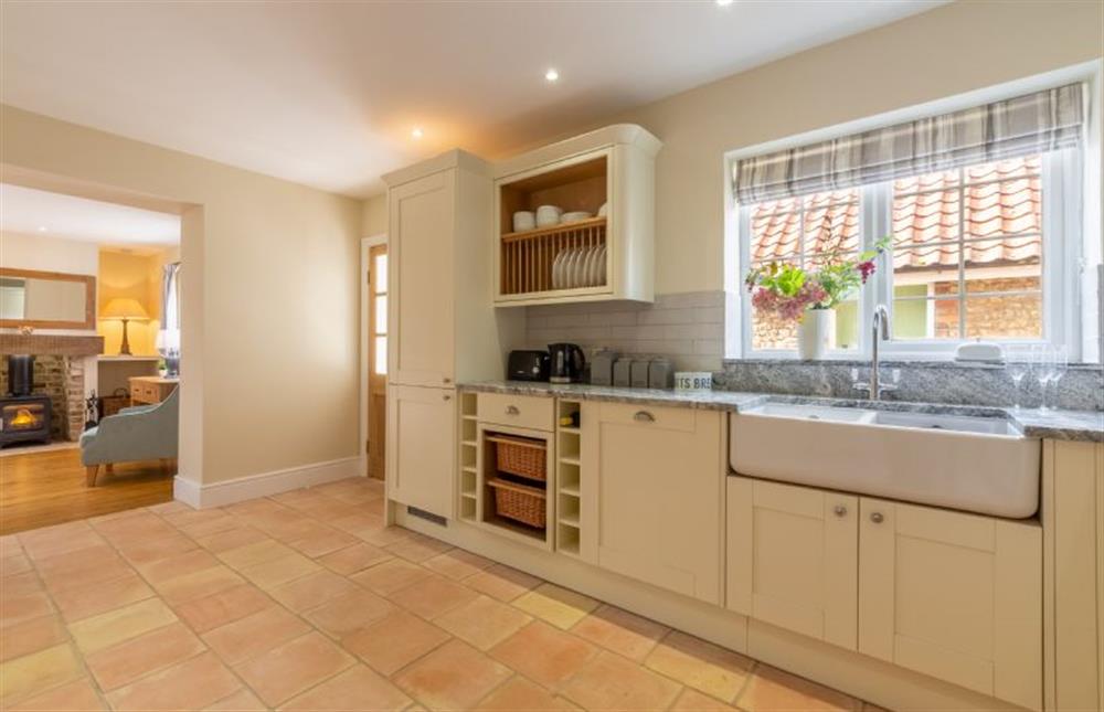 Ground floor: Kitchen, looking back in to sitting area at 1 Hall Lane Cottages, Thornham  near Hunstanton