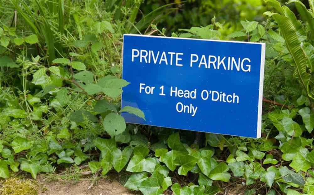 The private parking space for this proprety at 1 Head O'Ditch in Polperro