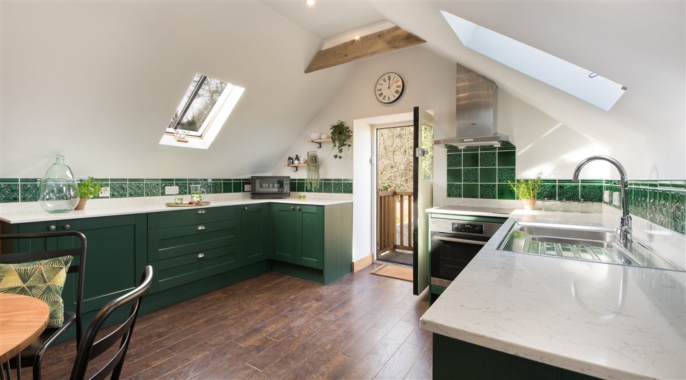 The open plan kitchen and dining room at 1 Horsey Barns in Horsey, Norfolk