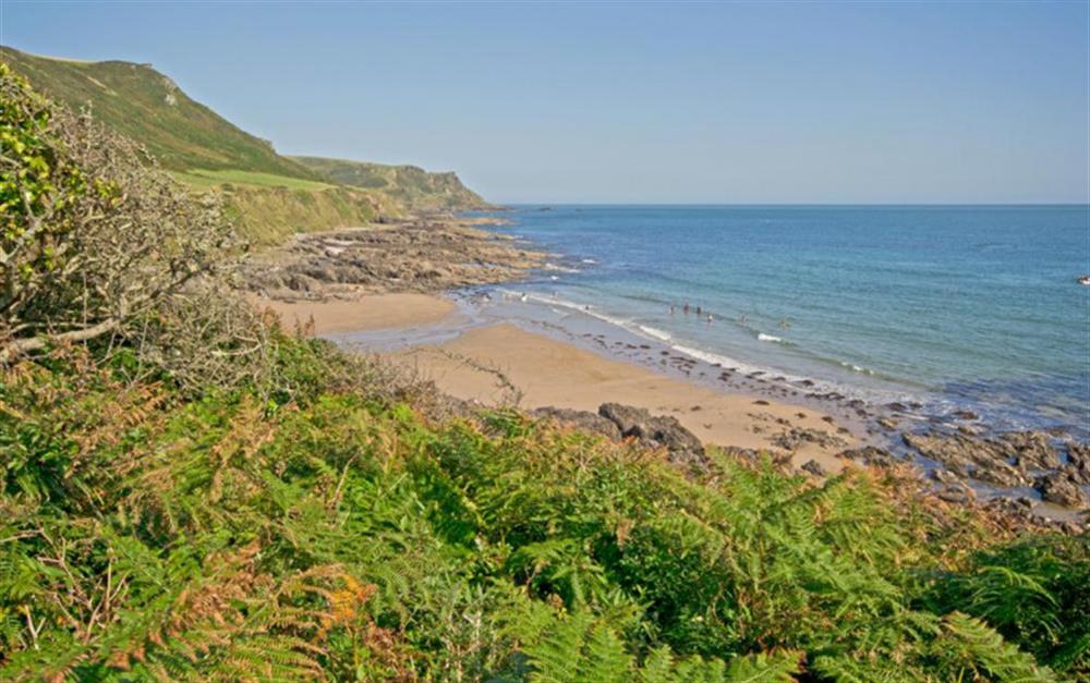 Lannacombe beach, a short walk from the cottage. at 1 Ivy Cove in Lannacombe