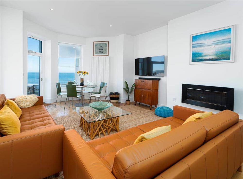 Living room at 1 Little Beach in Woolacombe, Devon