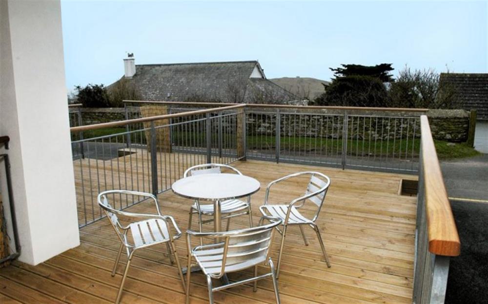 The deck area at 1 Lower Sandbanks in Bigbury-on-Sea