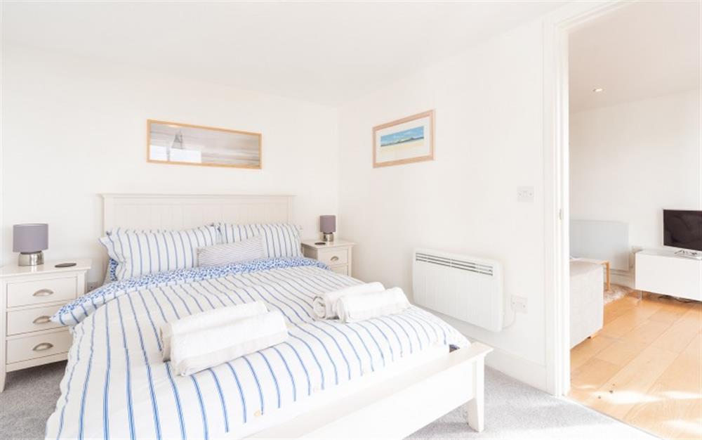 The master bedroom  at 1 Lower Sandbanks in Bigbury-on-Sea