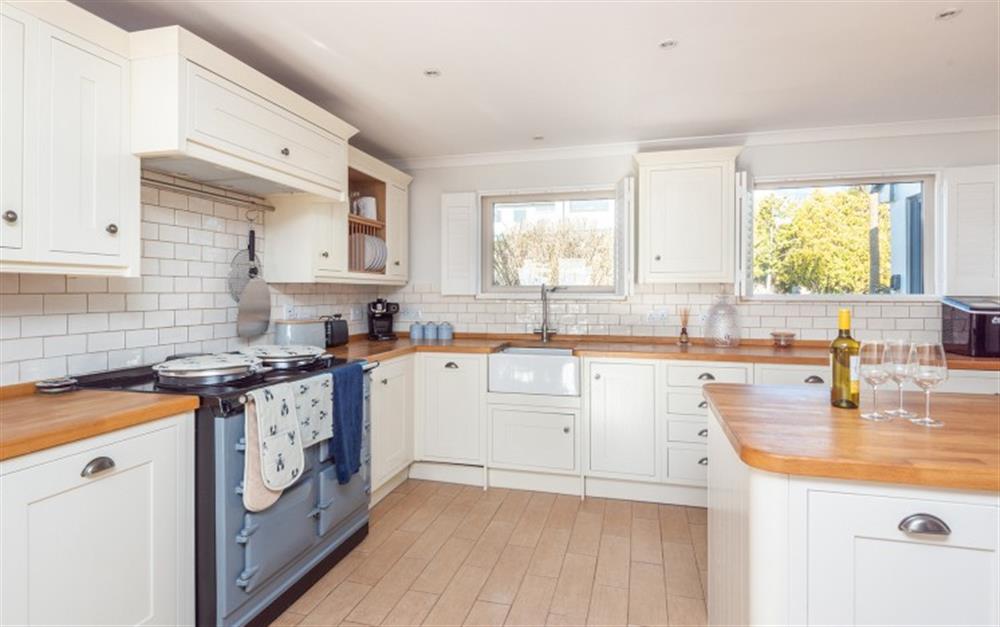 Another view of the lovely kitchen with electric aga. at 1 Lyte Lane in West Charleton