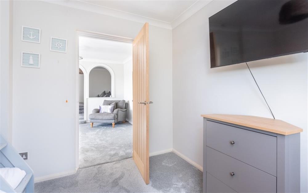 Bedroom 3 has a large TV-perfect for teens at 1 Lyte Lane in West Charleton