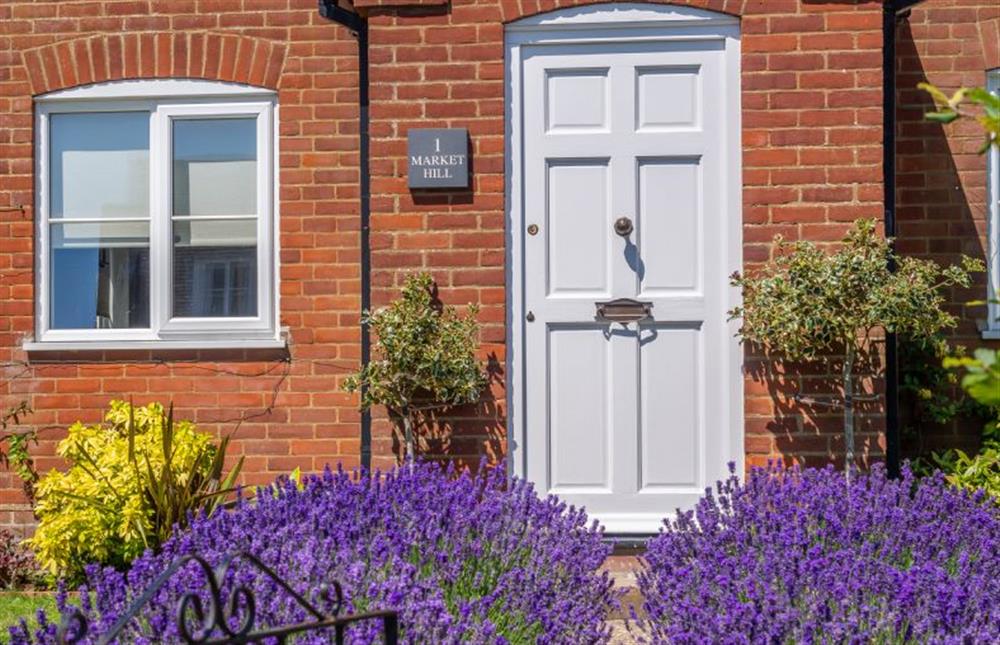 The lavender hedge up to the front door of 1 Market Hill at 1 Market Hill, Orford