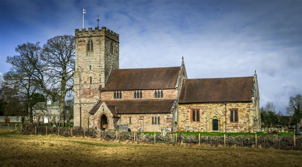 The church near the Morville Barns, Shropshire
