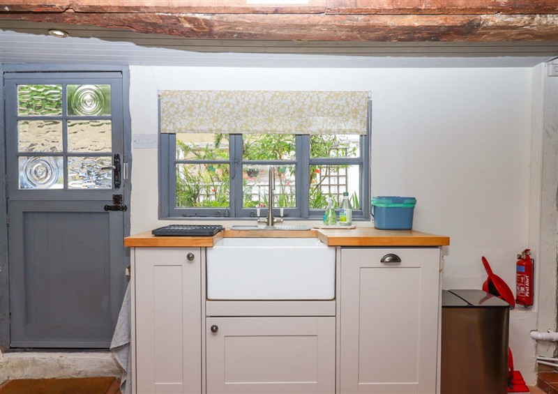 This is the kitchen at 1 Myrtle Cottages, Stokeinteignhead