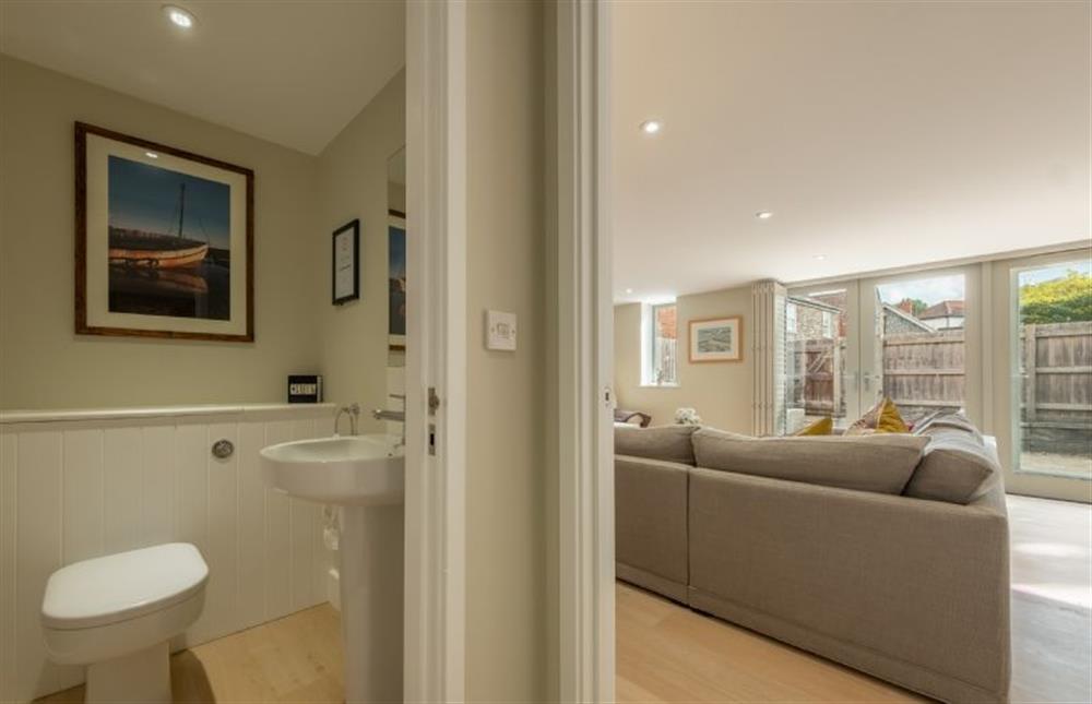 Ground floor: Cloakroom with wash basin and WC at 1 Railway Cottages, Holt