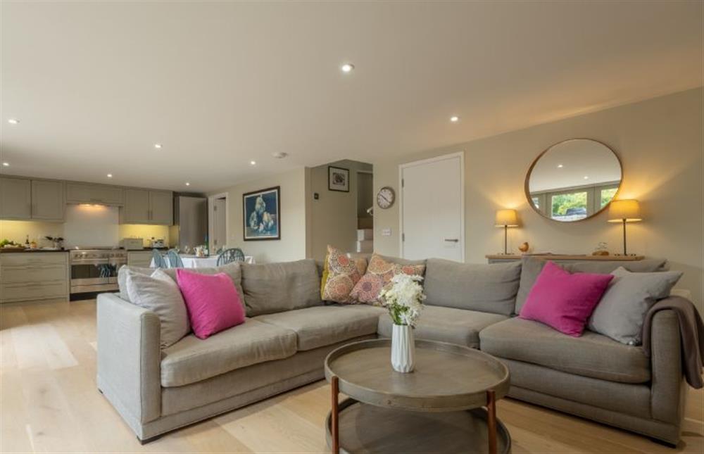 Ground floor: Stylishly furnished sitting room  at 1 Railway Cottages, Holt