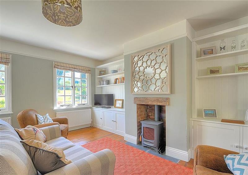 Relax in the living area at 1 Riverside Cottages, Lyme Regis