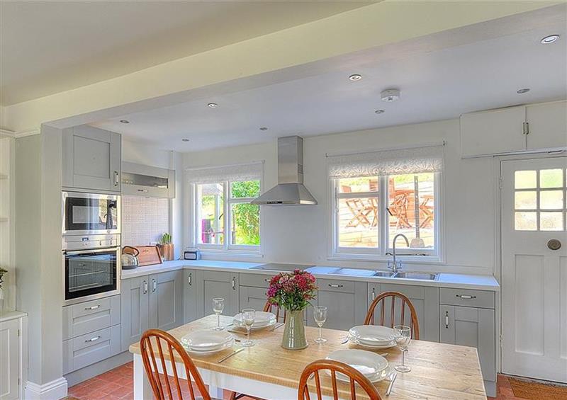 The kitchen at 1 Riverside Cottages, Lyme Regis