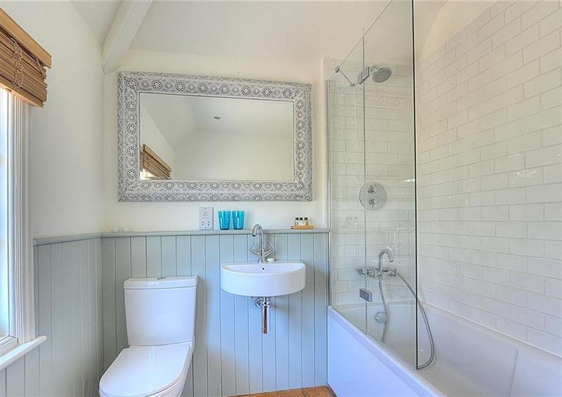This is the bathroom at 1 Riverside Cottages, Lyme Regis