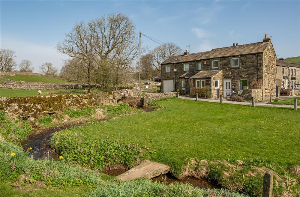 Stream in front of the cottage at 1 Riverside Cottages, Skipton, North Yorkshire