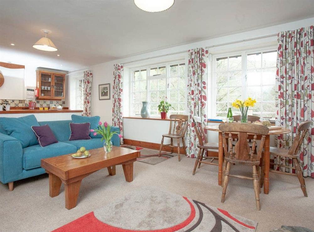 Open plan living space (photo 2) at 1 Salle Cottage in Bow Creek, Nr Totnes, South Devon., Great Britain