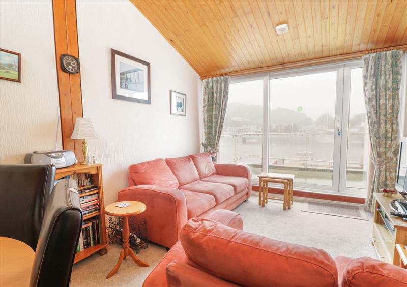 Relax in the living area at 1 South Snowdon Wharf, Porthmadog