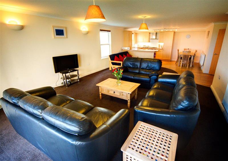 This is the living room at 1 Spinnakers, Newquay