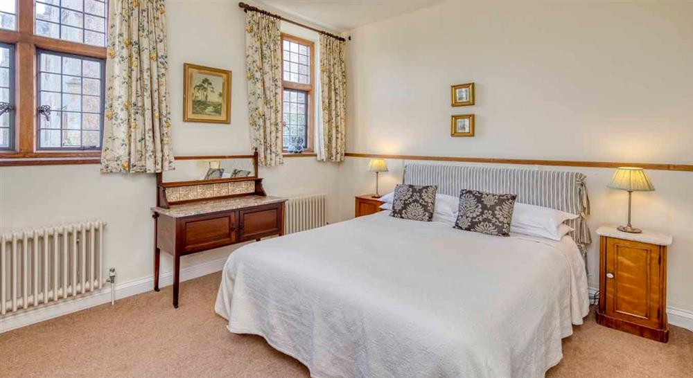 The large double bedroom at 1 Strode House in Yeovil, Somerset