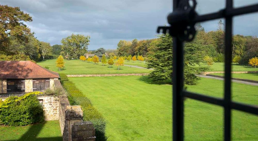 The pretty view from 1 Strode House, Barrington Court, Yeovil, Somerset at 1 Strode House in Yeovil, Somerset