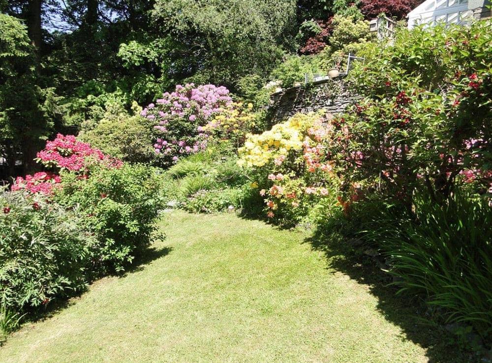 Magnificent well-maintained garden at 1 The Knoll in Ambleside, Cumbria