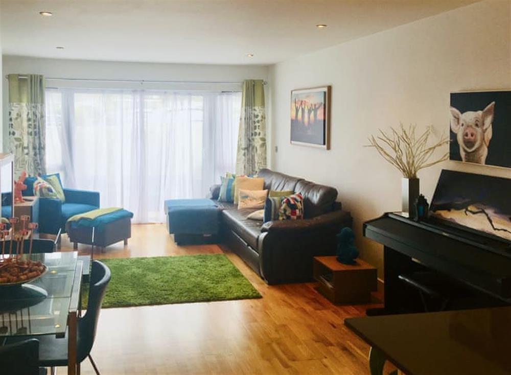 Open plan living space at 1 The Point in Newquay, Cornwall