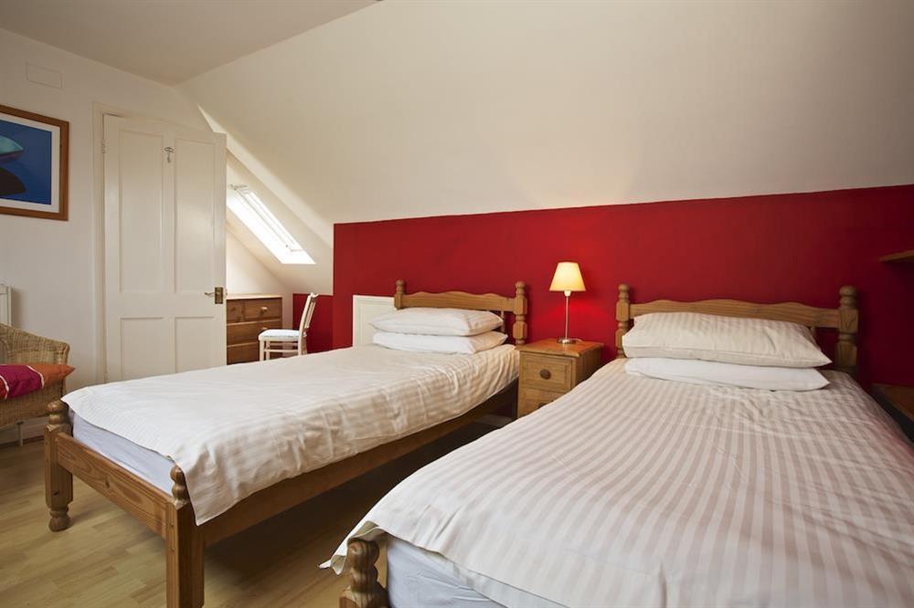Twin room with single beds at 1 Top View Cottages in Bonaventure Road, Salcombe