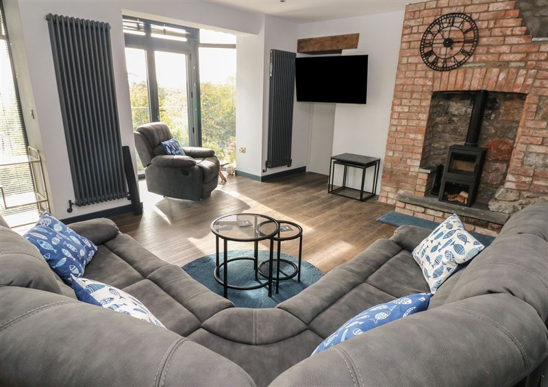 The living room at 10 Brython Place, Tenby