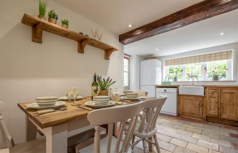Dining table with chairs and bench seating at 10 Burnham Road, North Creake near Fakenham