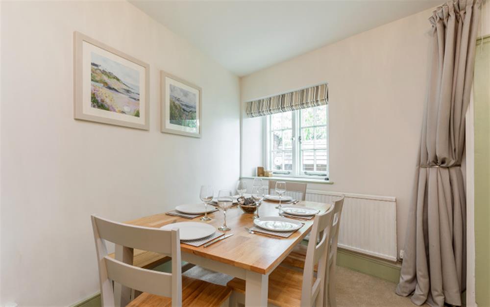 Another look at the dining table  at 10 Castle Street in Totnes