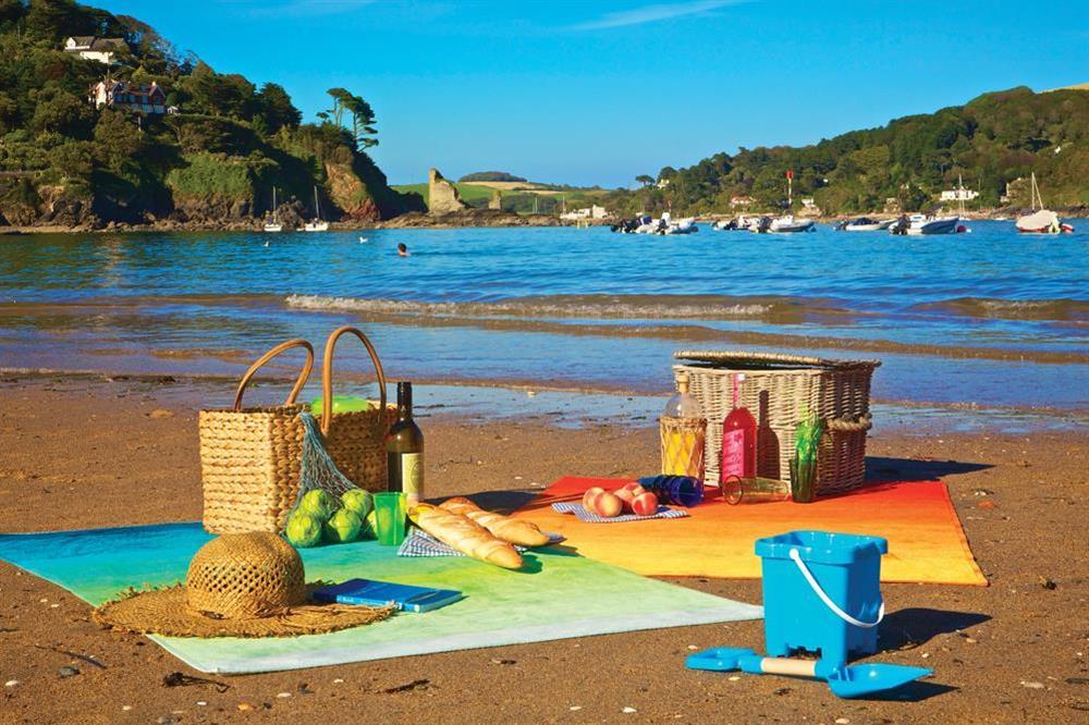 Enjoy a picnic on the beach at South Sands at 10 Combehaven in , Salcombe