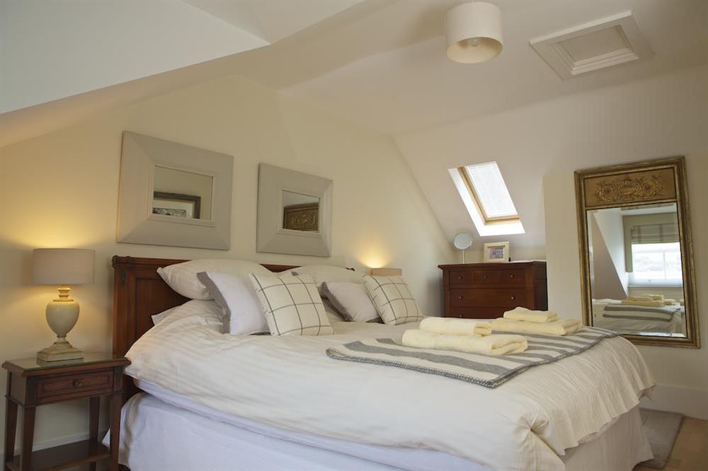 Second bedroom, with super-King size bed built into the eaves at 10 Combehaven in , Salcombe