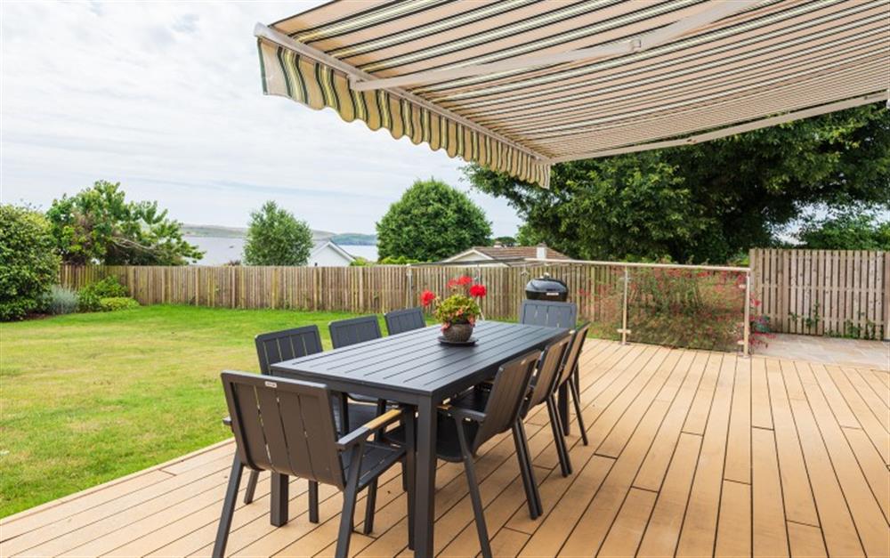 Decked area to enjoy the sunshine  at 10 Old Rectory Gardens in Thurlestone