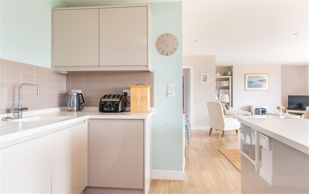 The modern and spacious kitchen  at 10 Old Rectory Gardens in Thurlestone