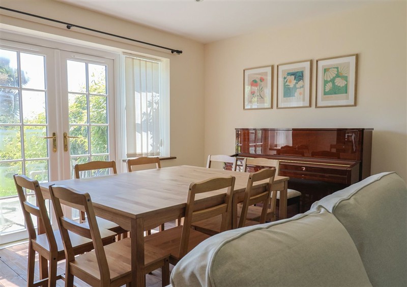 The dining room at 10 The Gardens, Rousdon near Lyme Regis