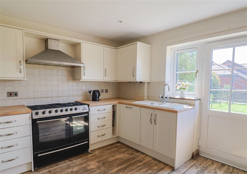 The kitchen at 10 The Gardens, Rousdon near Lyme Regis