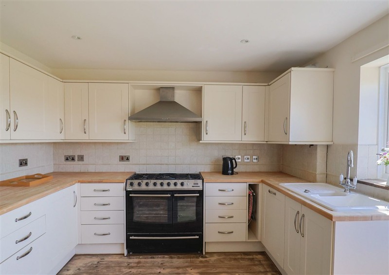 This is the kitchen at 10 The Gardens, Rousdon near Lyme Regis