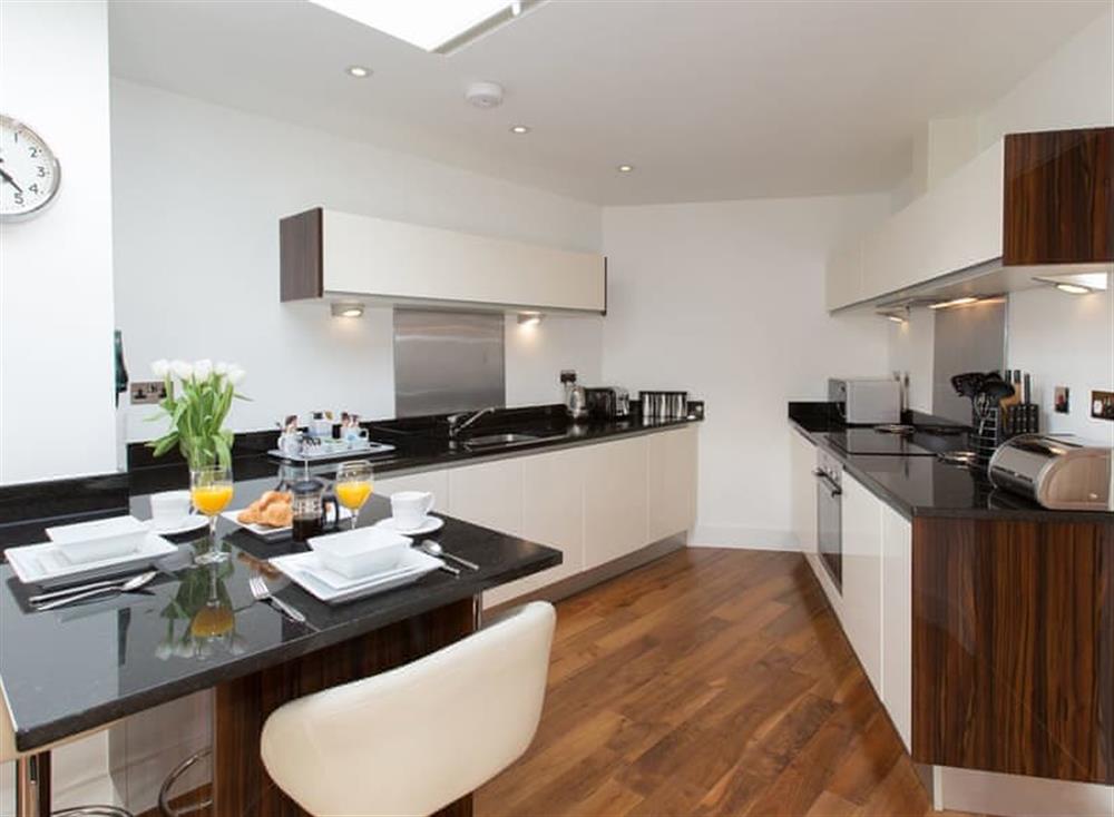 Kitchen at 10 The Whitehouse in North Cornwall, Watergate Bay & Mawgan Porth