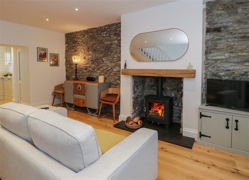 The living room at 10 Watkin Street, Conwy