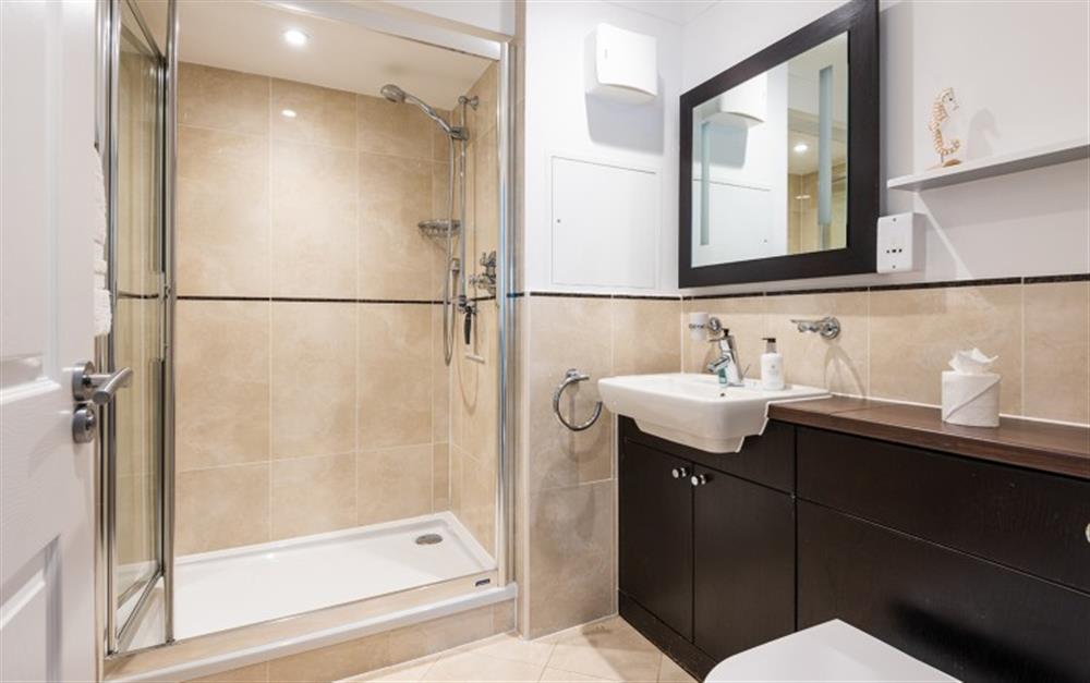 Bedroom 1 en suite shower room at 11 Bolt Head in Salcombe