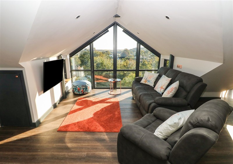 The living area at 11 Brython Place, Tenby