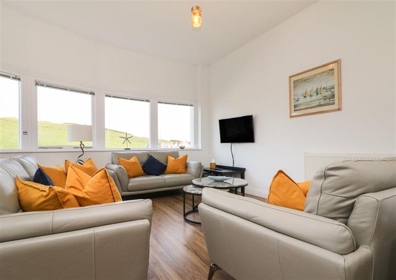 The living room at 11 Cove View Apartments, Ilfracombe